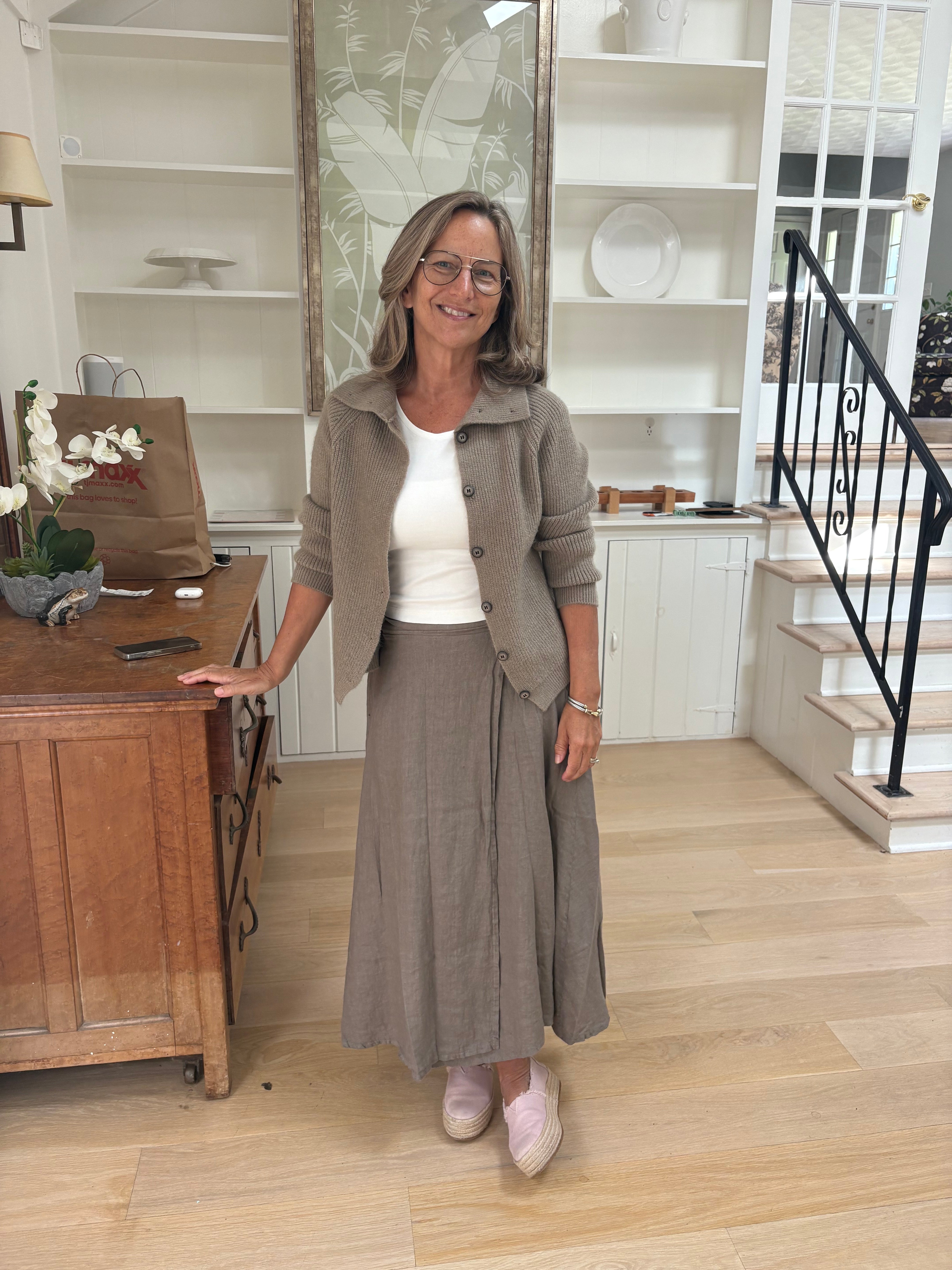 Linen Wrap Skirt