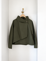 Load image into Gallery viewer, Lightweight jacket with crossed stand-up collar
