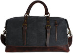 Load image into Gallery viewer, 21'' inch Oversized Canvas Genuine Leather Travel bag
