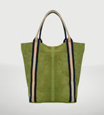 Load image into Gallery viewer, Suede Leather Bag with Stripes
