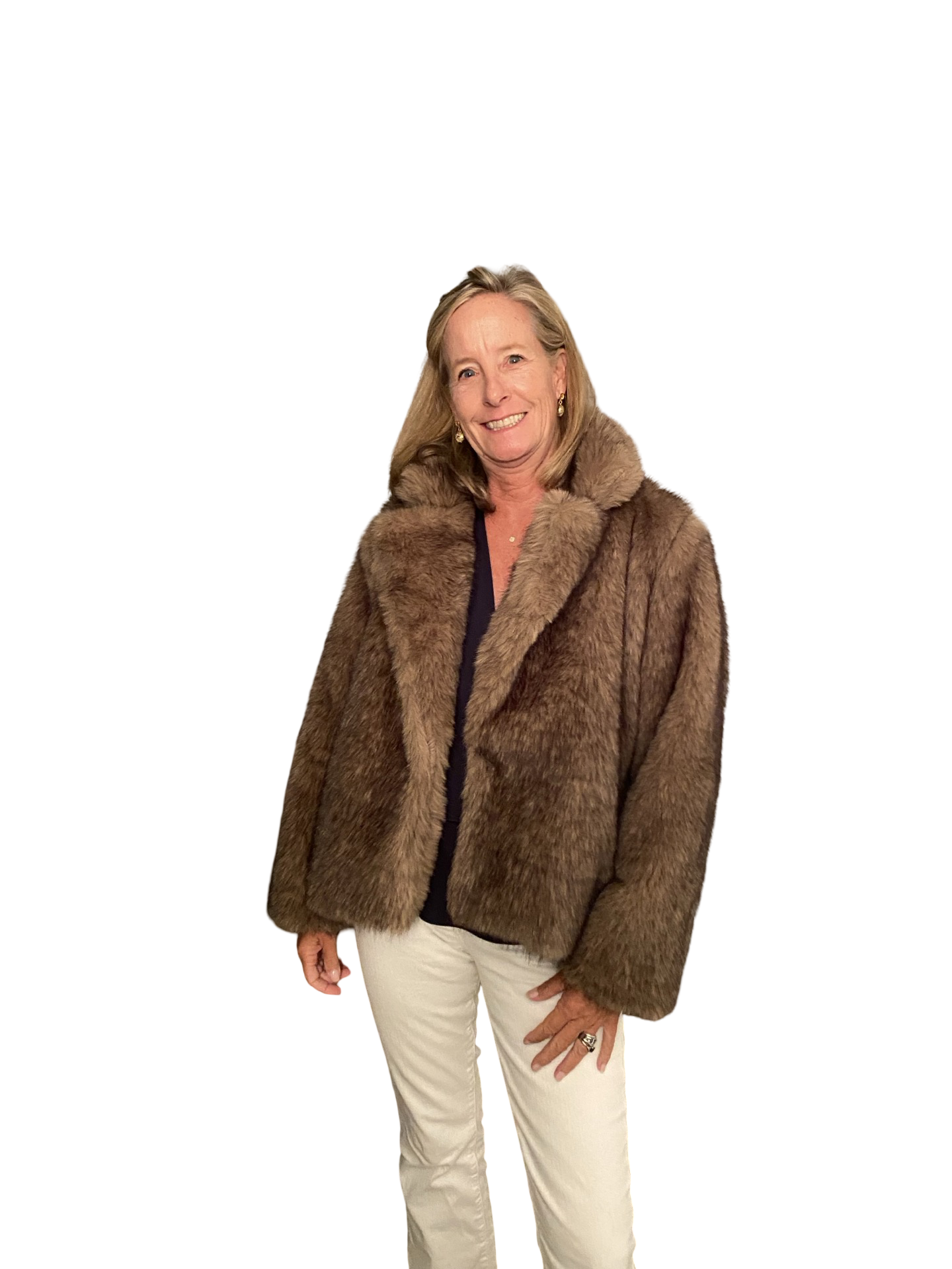 Faux Fur Coat with collar