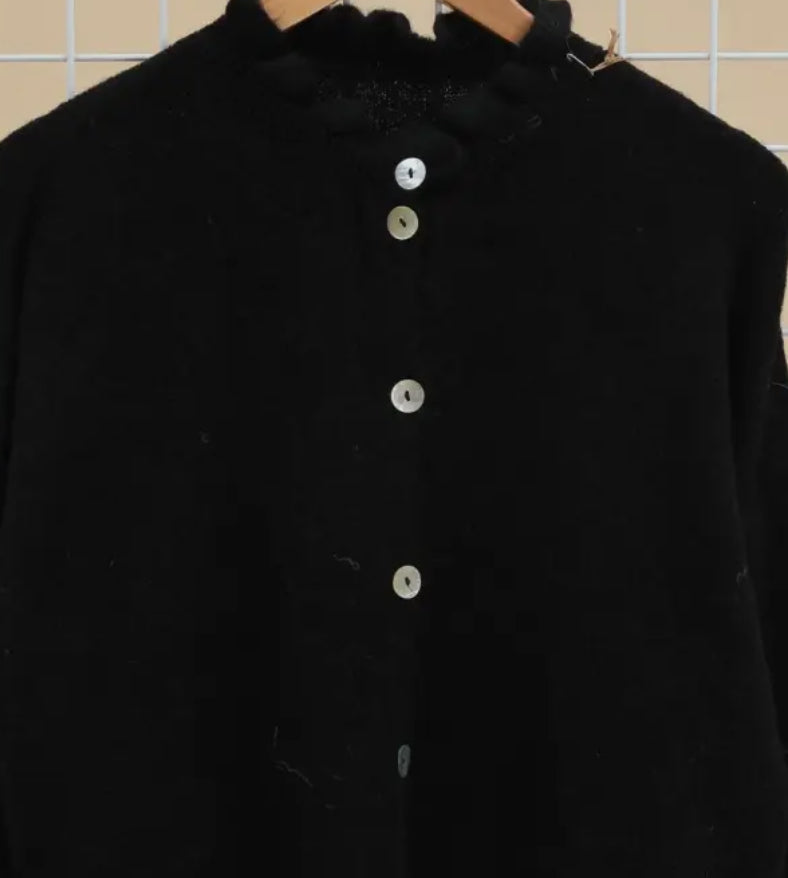 Ruffle Neck Cardigan