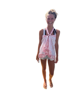 Load image into Gallery viewer, The Capri Mini Skirt/ Top in Stamp fabric
