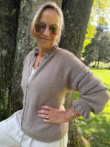 Ruffle Neck Cardigan