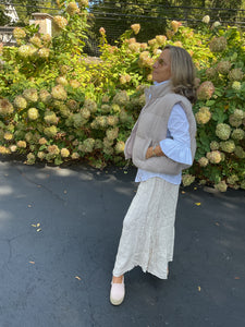 Corduroy Short Puffy Vest