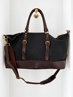 Load image into Gallery viewer, 21'' inch Oversized Canvas Genuine Leather Travel bag
