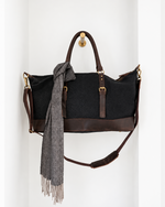 Load image into Gallery viewer, 21'' inch Oversized Canvas Genuine Leather Travel bag
