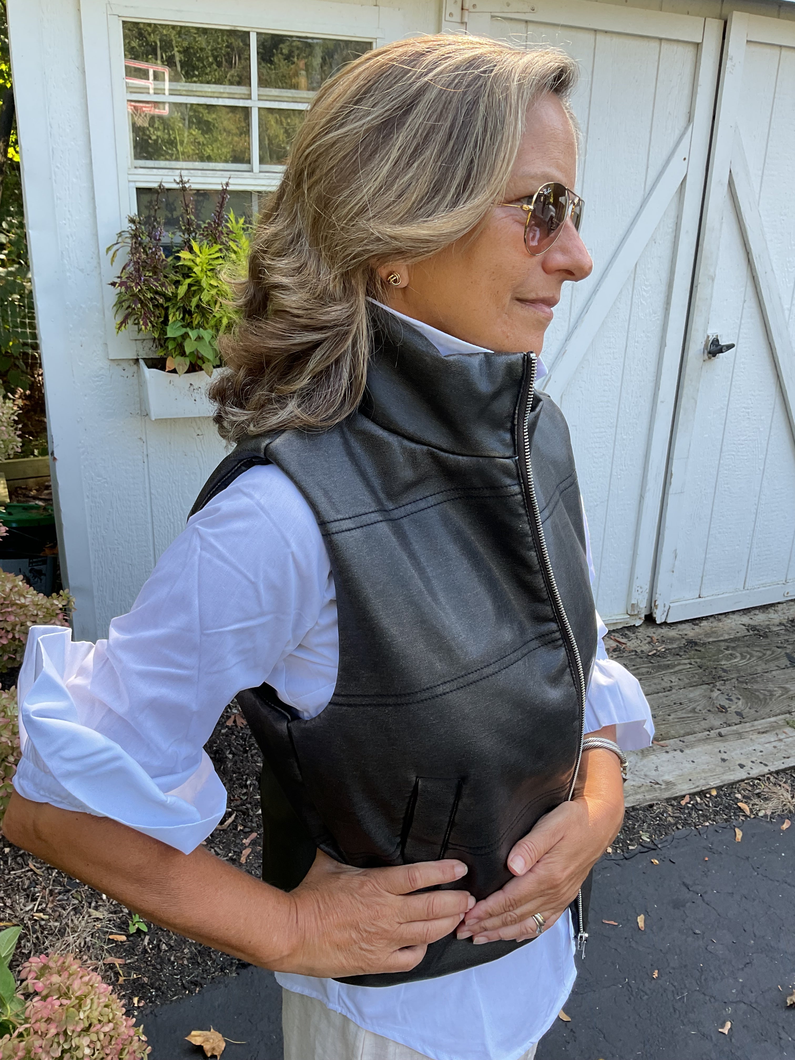 Faux Leather Vest