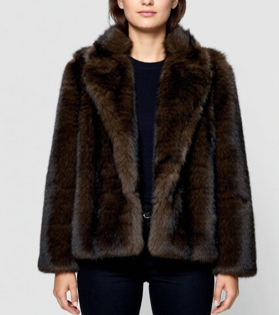 Faux Fur Coat with collar