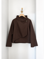 Load image into Gallery viewer, Lightweight jacket with crossed stand-up collar
