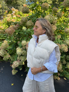 Corduroy Short Puffy Vest