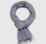 Load image into Gallery viewer, The Glen Blue and White Plaid scarf/ sarong
