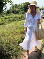 Load image into Gallery viewer, Tie front linen shirt
