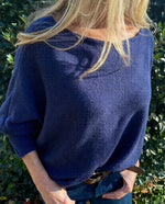 Load image into Gallery viewer, Bat Sleeve Sweater with scoop neck

