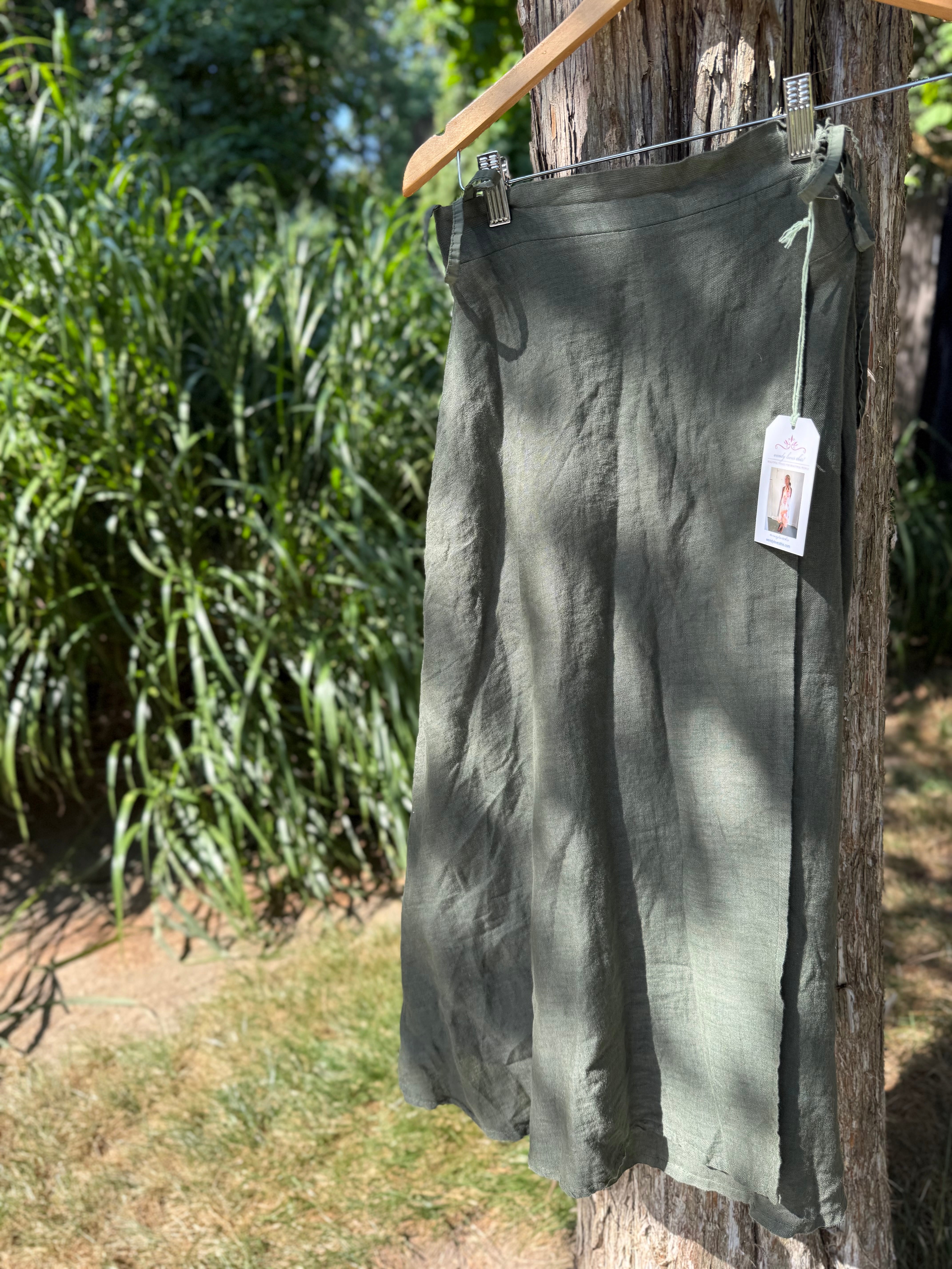 Linen Wrap Skirt