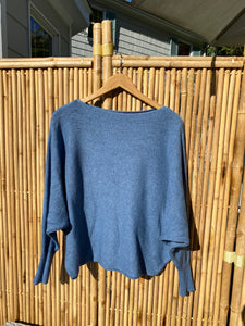 Bat Sleeve Sweater with scoop neck