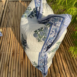 Load image into Gallery viewer, Throw Pillowcase - Blue and White Floral
