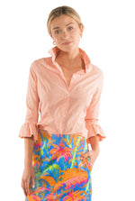Load image into Gallery viewer, Striped Pris Blouse with Ruffle sleeve
