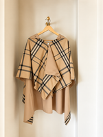 Load image into Gallery viewer, Camel &amp; Plaid Water-repellent, Reversible RAINRAP
