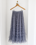 Load image into Gallery viewer, Original Irregular Mesh 4 Colors Falbala Pleated Elasticity Skirt
