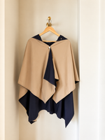 Load image into Gallery viewer, Navy &amp; Camel  Water-Repellent, Reversible RAINRAP
