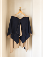 Load image into Gallery viewer, Navy &amp; Camel  Water-Repellent, Reversible RAINRAP

