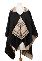 Load image into Gallery viewer, Black &amp; Plaid Water-repellent, Reversible RAINRAP

