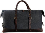 Load image into Gallery viewer, 21'' inch Oversized Canvas Genuine Leather Travel bag
