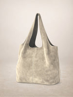 Load image into Gallery viewer, Suede leather hobo bag
