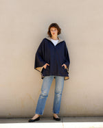 Load image into Gallery viewer, Navy &amp; Camel Water-Repellent, Zippered SPORTYRAP
