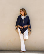 Load image into Gallery viewer, Navy &amp; Camel  Water-Repellent, Reversible RAINRAP
