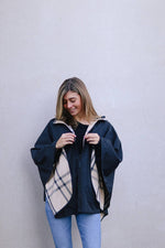Load image into Gallery viewer, Black &amp; Plaid Water-Repellent, Zippered SPORTYRAP
