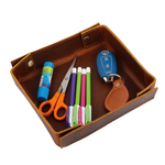 Load image into Gallery viewer, Tuzech Leather Catchall Change Keys Coins Jewels Box Tray Big Storage Handmade best for gift
