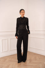Load image into Gallery viewer, Carol high-neck lace blouse
