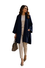 Load image into Gallery viewer, Long knit cardigan with a relaxed fit and pockets
