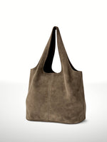 Load image into Gallery viewer, Suede leather hobo bag
