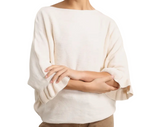Load image into Gallery viewer, Ruffle Sleeve- Scoopneck  Sweater
