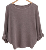 Load image into Gallery viewer, Ruffle Sleeve- Scoopneck  Sweater

