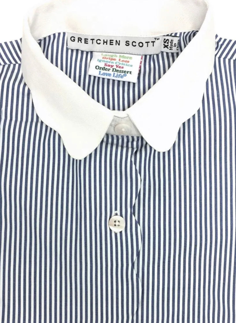 Pique All Day Pinstripe Blouse