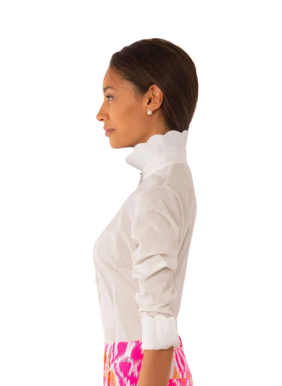 Pique All Day Pinstripe Blouse